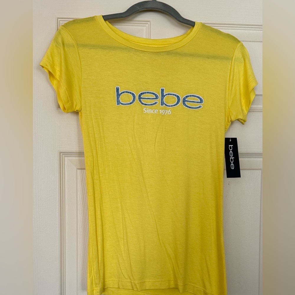 bebe Yellow Short Sleeve Tee - Picture 2 of 5